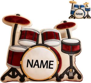 PCxfeeg Декоративная подушка в форме барабанной установки музыкальной тематики