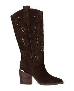 Ботинки на каблуке, украшенные камнями Alma En Pena, коричневый