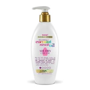 Крем для сухих и поврежденных волос, 177 мл Organix, Frizz-Defying + Coconut Miracle Oil, Air Dry Cream