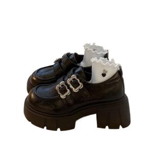 Повседневные туфли 6,5 см женские LIANGHUO, Black Fall Winter