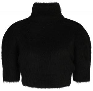 Укороченный шерстяной свитер Givenchy, черный