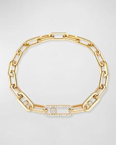 Браслет Move Link из желтого золота 18 карат с бриллиантами Messika, цвет Yellow Gold