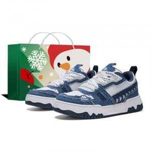 Низкие кеды для скейтбординга унисекс бело-голубые Kappa