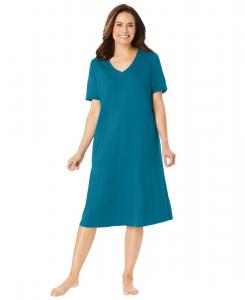 Женская короткая футболка-домик Dreams & Co, Deep teal