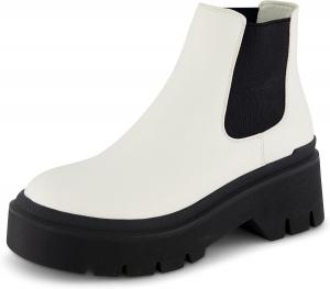 Женские сапоги Chelsea CUSHIONAIRE с застежкой слип-он для дайвинга + память формы, White