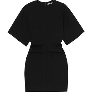 Alexander Wang Женское черное платье с короткими рукавами SS24