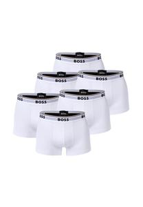 Мужские плавки, 6 шт. в упаковке - 6P Power, шорты-боксеры, хлопок стрейч, логотип, однотонный BOSS