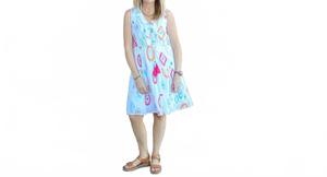 Принтованное платье без рукавов с рюшами в мультицветном исполнении CHARLIE B