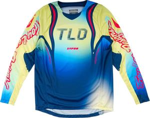 Детская мотокроссовая майка Troy Lee Designs gp pro drip, Yellow/Blue