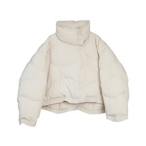 ELLE Пуховик женский Light Green со стоячим воротником, умеренно объемный