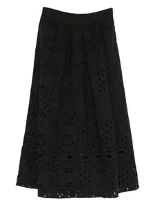 Юбка миди Bela с люверсами Ba&Sh, черный