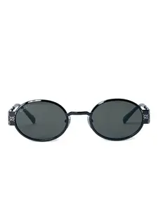Солнцезащитные очки в овальной оправе с монограммой Gucci Eyewear, черный