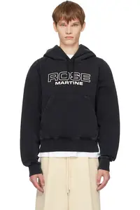 Martine Rose Черная укороченная толстовка