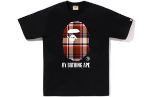 Футболка BAPE Check By Bathing Ape A Bathing Ape, белый/красный