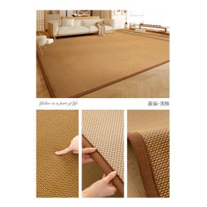 Y U-LIVE Ковер 180х250 см для гостиной, бамбуковый, плетеный из ротанга, в японском стиле, легкий в уходе