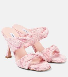 Твидовые мюли Twist 95 Aquazzura, Macaron