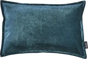 Done. декоративная подушка "Glam", однотонная, молния, чехол без наполнителя, 1 шт 45х45 см, цвет petrol + unifarben