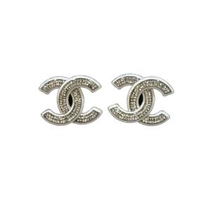 CHANEL Серьги-гвоздики для женщин Silver Tubas