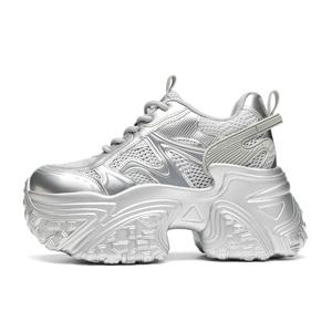 Женские кроссовки Baby's Breath с дышащей подошвой, устойчивые к истиранию и массивные ZHR, Silver