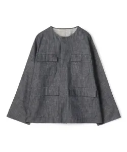 Джинсовая куртка свободного кроя Stay Blue Galerie Vie, цвет 65 Blue