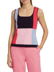 Трикотажный топ без рукавов Aurelia Colorblock Elie Tahari, цвет Island Pink Combo