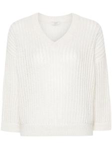 Peserico свитер с пайетками, белый