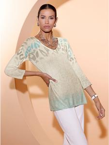 Свитер с рукавами 3/4 с принтом кунжута и шампанского creation L