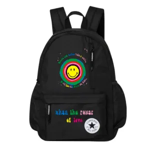 Converse Полиэстеровый рюкзак среднего размера унисекс черный, Smiley Face
