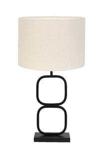 Настольная лампа Light & Living Lutika/Livigno, черный - белый