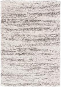 Ковер SAFAVIEH, 61 x 92 см, Hudson Shag Collection, Ivory & Grey, современный дизайн, не линяет и прост в уходе, идеален для помещений с высокой проходимостью: прихожая, гостиная, спальня (SGH206A)