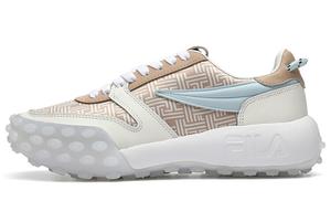 Модные кроссовки для бега женские с низким верхом кофейно-синие Fila