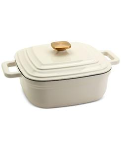 Чугунная эмалированная кастрюля Smith & Clark, квадратная, объемом 4 кварты Smith and Clark, белый