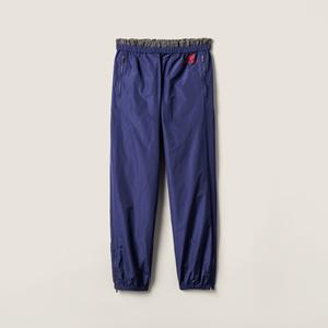 Технические джоггеры из поплина MIU MIU, королевский синий