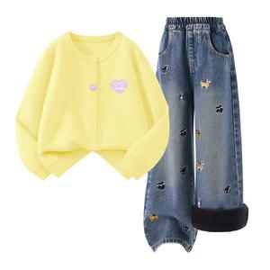 Детская повседневная спортивная одежда Disney, светло-желтый