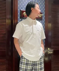 Хлопковая рубашка-пуловер с коротким рукавом из оксфордской ткани Brooks Brothers, цвет White