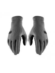100% Brisker Xtreme Gloves Charcoal - ветрозащитные зимние велосипедные перчатки 100Prozent