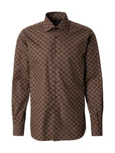 Karl Lagerfeld Рубашка на пуговицах Regular fit в коричневом цвете, Mocha, M