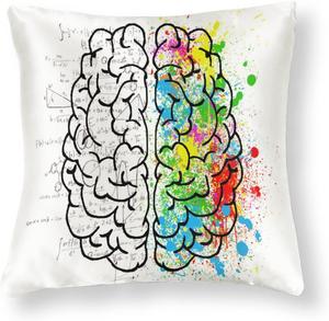 Custom Декоративные наволочки Brain Science из сатина с изображением человеческого мозга Pattern-1