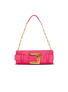 Клатч из телячьей кожи Anthem Balmain, розовый
