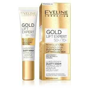 Крем для глаз и губ 50+/70+, 15 мл Eveline Cosmetics, Gold Lift Expert