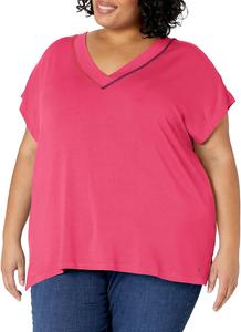 Женская футболка с V-образным вырезом Tommy Hilfiger, Iconic Rosette