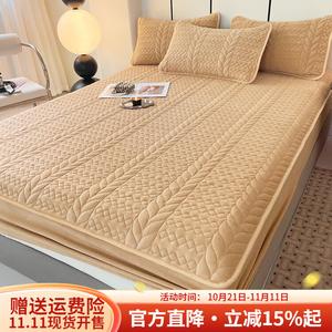 Boyang Простыня на резинке 180х200 см, стеганая, из молочного вельвета