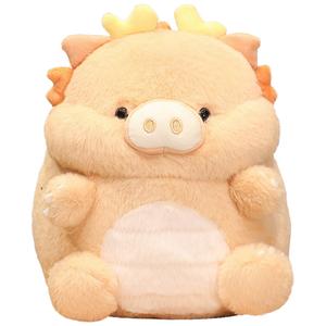 Плюшевая кукла милый дракон поросенок высота 30см Mocha duck, коричневый