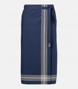 Полосатая хлопковая юбка-парео Vince, coastal/pale canyon