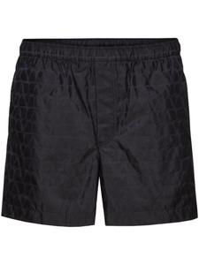 Valentino Garavani плавки-шорты Optical V с эластичным поясом, синий