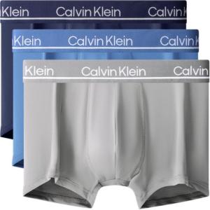 CALVIN KLEIN Трусы мужские 3 шт, 3 шт (Цанхай Блю/Лунная Тень Грей/Берлин Блю)