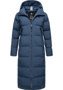 Зимнее пальто в стиле Ragwear "Patrise", удлиненное женское зимнее стеганое пальто с разрезами, цвет Indigo