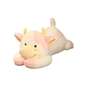 Плюшевая кукла милая коровка высота 90cm/110cm/130cm/160cm MAIMENGXIONGMAO, розовый