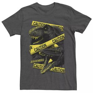 Мужская футболка Jurassic World Two Dinosaur Caution Splatter Licensed Character