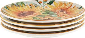 Certified International Sunflower Fields салатная/десертная тарелка 22,9 см, набор 4 шт, мультиколор
